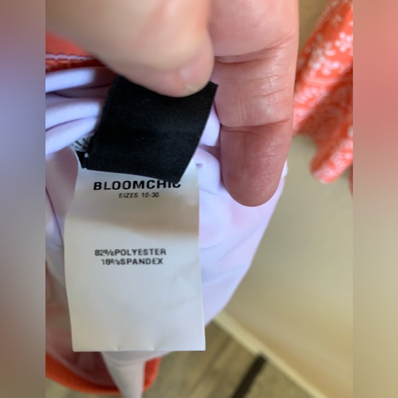 Bloomchic Orange/White Two Piece Swim Dress (US 14-16) NWT🌴 - Picture 5 of 10